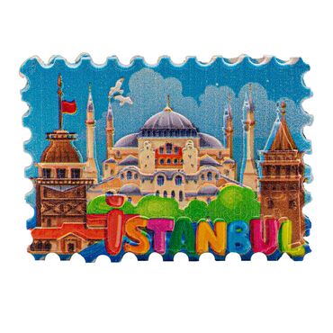 Toptan Myros İstanbul Temalı Yöresel Polyester Magnet - 13