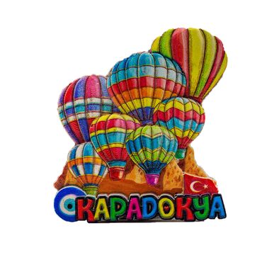 Toptan Myros Kapadokya Temalı Yöresel Polyester Magnet - Myros