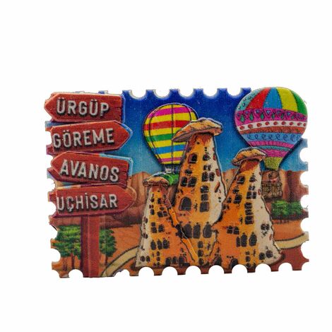 Toptan Myros Kapadokya Temalı Yöresel Polyester Magnet - 12