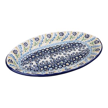 Toptan Nazar Temalı Oval Kayik Tabak 30x18x4 Cm - 6