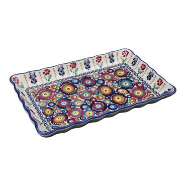 Toptan Özel Kabartma Nazar Di̇kdörtgen Sunum Tabak 275 X 175 X 35 Mm - 5