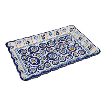 Toptan Özel Kabartma Nazar Di̇kdörtgen Sunum Tabak 275 X 175 X 35 Mm - 6