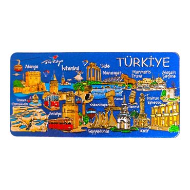 Toptan Türkiye Temalı Metali̇ze Magnet 50*100 Mm - 4