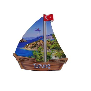 Toptan Turunç Temalı Myros Uv Yelken Şeki̇lli̇ Magnet 77*80 Mm - 2