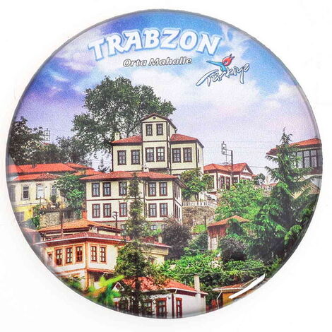 Toptan Trabzon Temalı Myros Yuvarlak Magnet 67 mm - 5