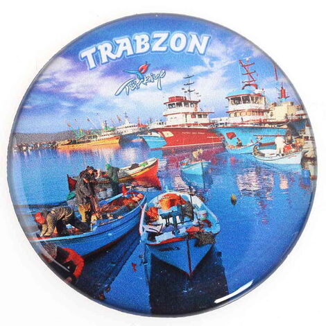 Toptan Trabzon Temalı Myros Yuvarlak Magnet 67 mm - 8