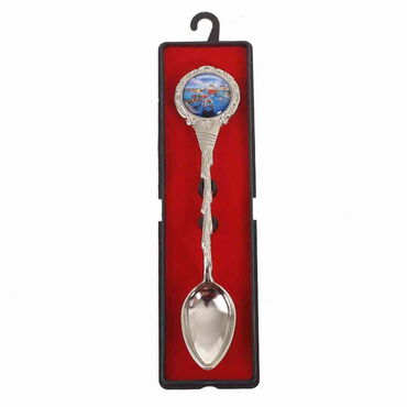 Trabzon Themed Collectible Souvenir Metal Tea Spon With Giftbox 25x130 mm - 4