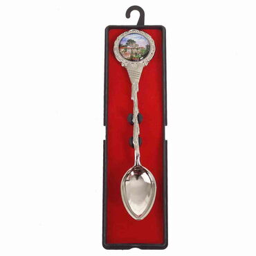 Trabzon Themed Collectible Souvenir Metal Tea Spon With Giftbox 25x130 mm - 5