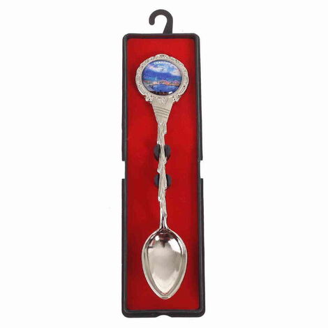 Trabzon Themed Collectible Souvenir Metal Tea Spon With Giftbox 25x130 mm - 6