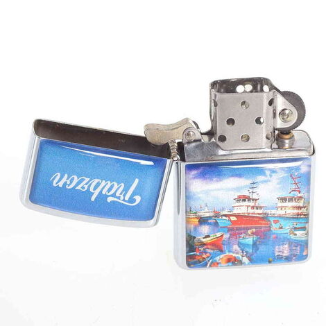 Trabzon Themed Custom Printed Metal Gasoline Lighter - 4