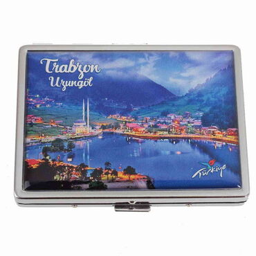 Trabzon Themed Customised Metal Epoxy Travel Pocket Ashtray 50x15 mm - 3