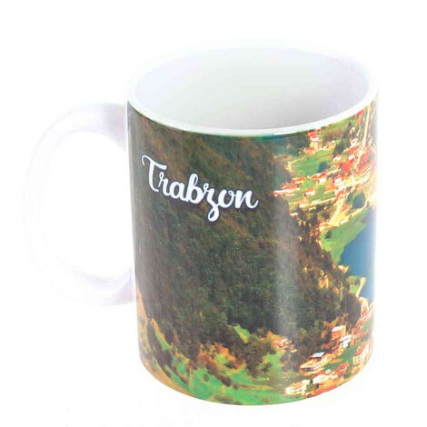 Trabzon Themed Customised Porcelain Souvenir Travel Mug 80x95 mm - 3