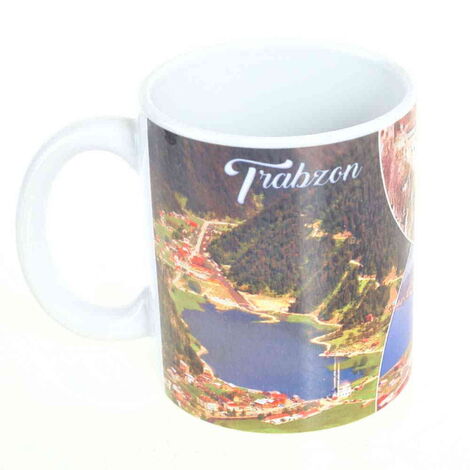 Trabzon Themed Customised Porcelain Souvenir Travel Mug 80x95 mm - 4