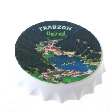 Trabzon Themed Customised Uv Printed Bottle Cap Shaped Plastic Base Bottle Opener 63x15 mm - 4