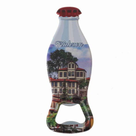 Trabzon Themed Customised Uv Printed Coca Cola Bottle Shape Plastic Base Bottle Opener 42x120 mm - 5