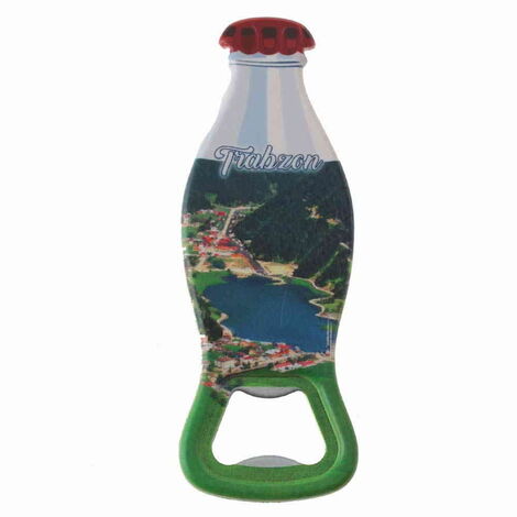 Trabzon Themed Customised Uv Printed Coca Cola Bottle Shape Plastic Base Bottle Opener 42x120 mm - 7