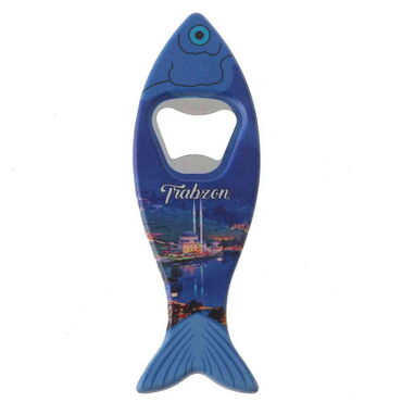 Trabzon Themed Customised UV Printed Fish Shape Printed Plastic Base Bottle Opener 42x130 mm - 4