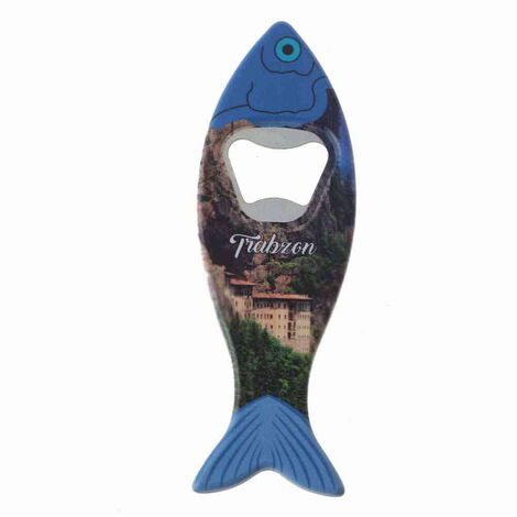 Trabzon Themed Customised UV Printed Fish Shape Printed Plastic Base Bottle Opener 42x130 mm - 6