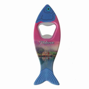 Trabzon Themed Customised UV Printed Fish Shape Printed Plastic Base Bottle Opener 42x130 mm - 7