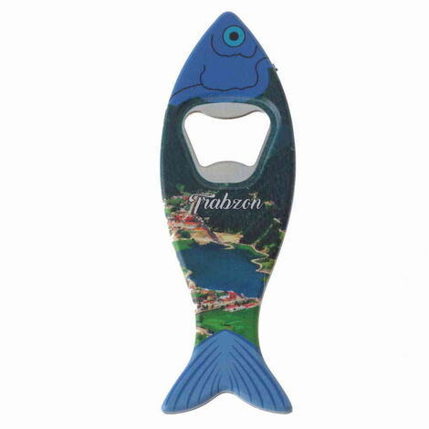 Trabzon Themed Customised UV Printed Fish Shape Printed Plastic Base Bottle Opener 42x130 mm - 8