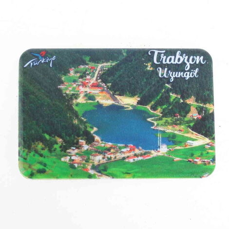 Trabzon Themed Customised UV Printed Plastic Base Rectangle Fridge Magnet 80x50 mm - 4