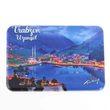 Trabzon Themed Customised UV Printed Plastic Base Rectangle Fridge Magnet 80x50 mm - 5