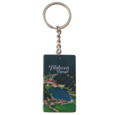 Trabzon Themed Customised UV Printed Plastic Base Rectangle Keyring 31x106 mm - 3