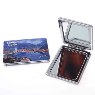 Trabzon Themed Customised Uv Printed Rectangle Compact Mirror 85x62x11 mm - 3