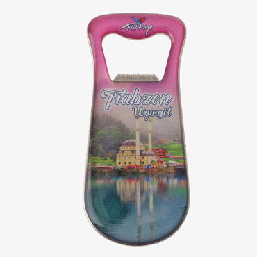 Trabzon Themed Customizable Metal Magnetic Bottle Opener 95x42 mm - 8