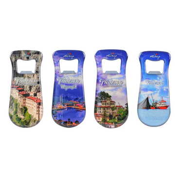 Trabzon Themed Customizable Metal Magnetic Bottle Opener 95x42 mm - 3