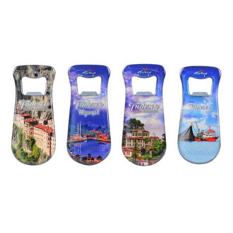 Trabzon Themed Customizable Metal Magnetic Bottle Opener 95x42 mm - 3