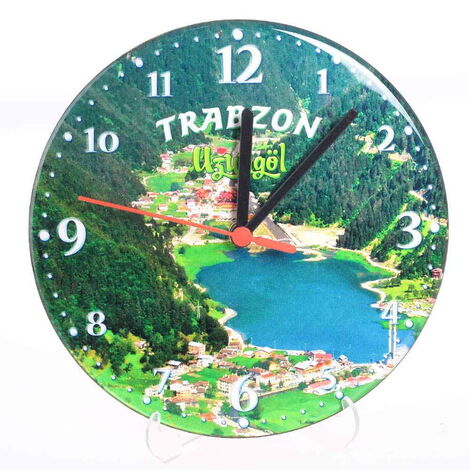 Trabzon Themed Epoxy Wall Clock Home Decoration 20 Cm - 3