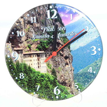 Trabzon Themed Epoxy Wall Clock Home Decoration 20 Cm - 4