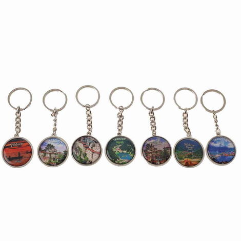 Trabzon Themed Metal Round Keychain 40x100 mm - 3