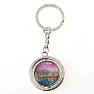 Trabzon Themed Metal Spinner Keychain 38x100 mm - 5