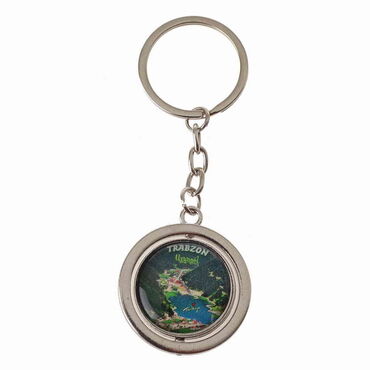 Trabzon Themed Metal Spinner Keychain 38x100 mm - 7