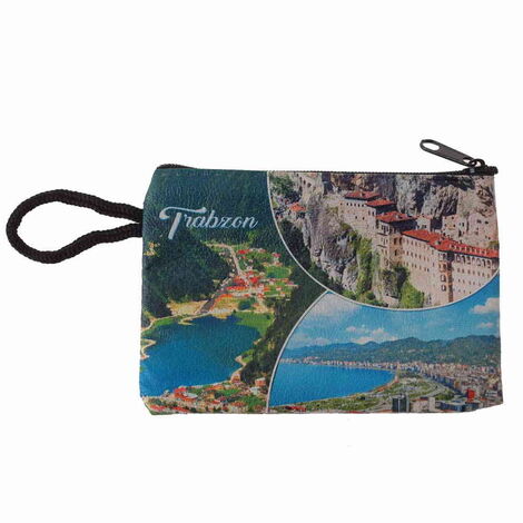 Trabzon Themed Turkish Woven Wallet 113x80x8 mm - 2