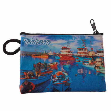 Trabzon Themed Turkish Woven Wallet 113x80x8 mm - 6