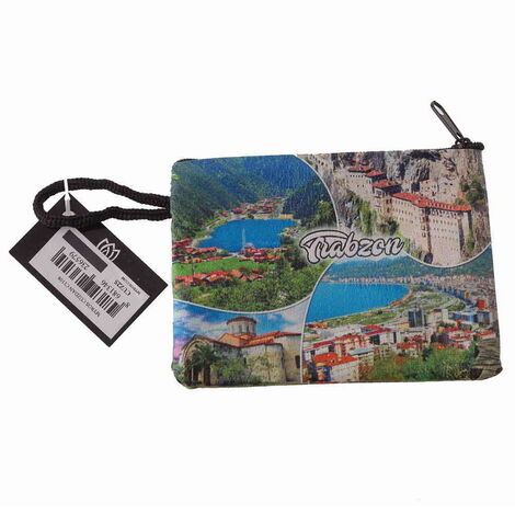 Trabzon Themed Turkish Woven Wallet 113x80x8 mm - 8