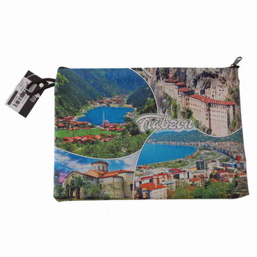 Trabzon Themed Turkish Woven Wallet 215x155x8 mm - 2