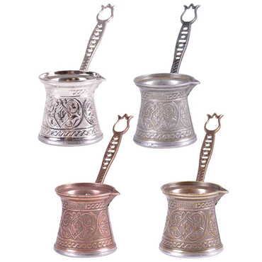 Traditional Turkish Tin Metal Coffee Pot No: 2 - 2