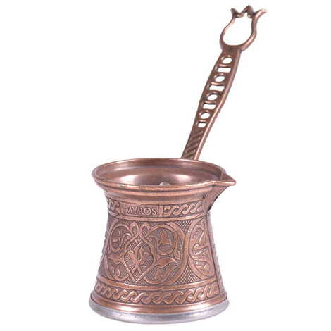 Traditional Turkish Tin Metal Coffee Pot No: 2 - 4