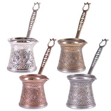 Traditional Turkish Tin Metal Coffee Pot No: 3 - 2