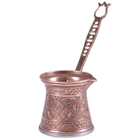 Traditional Turkish Tin Metal Coffee Pot No: 3 - 4