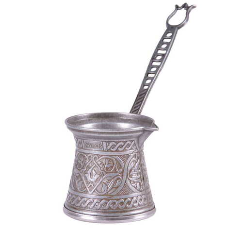 Traditional Turkish Tin Metal Coffee Pot No: 3 - 5