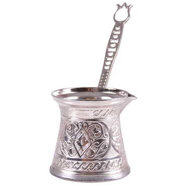 Traditional Turkish Tin Metal Coffee Pot No: 4 - 4