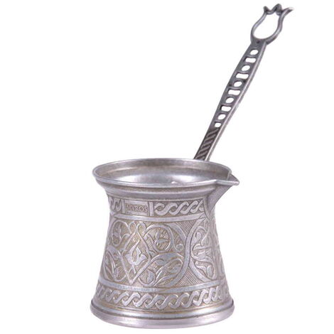 Traditional Turkish Tin Metal Coffee Pot No: 4 - 5