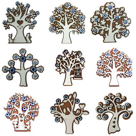 Tree Themed Wooden Engraved Souvenir Fridge Magnet - 3