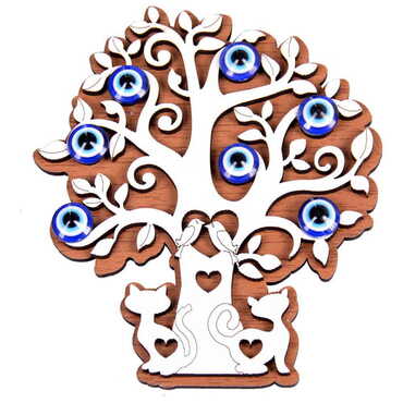 Tree Themed Wooden Engraved Souvenir Fridge Magnet - 4