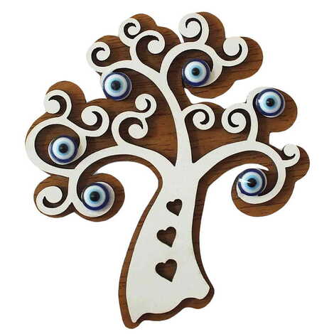 Tree Themed Wooden Engraved Souvenir Fridge Magnet - 8